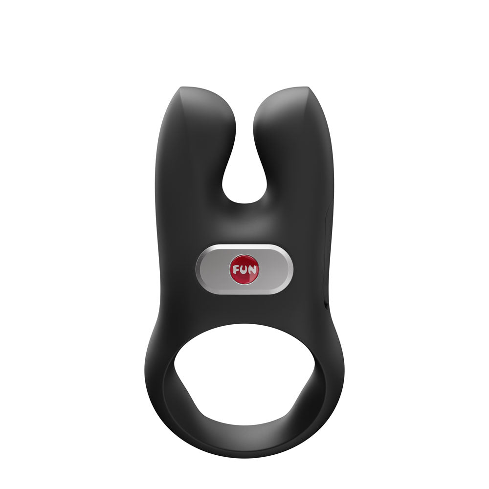 Fun Factory NOS PRO Black - Black USB-C Rechargeable Vibrating Cock Ring-FF000980BK01
