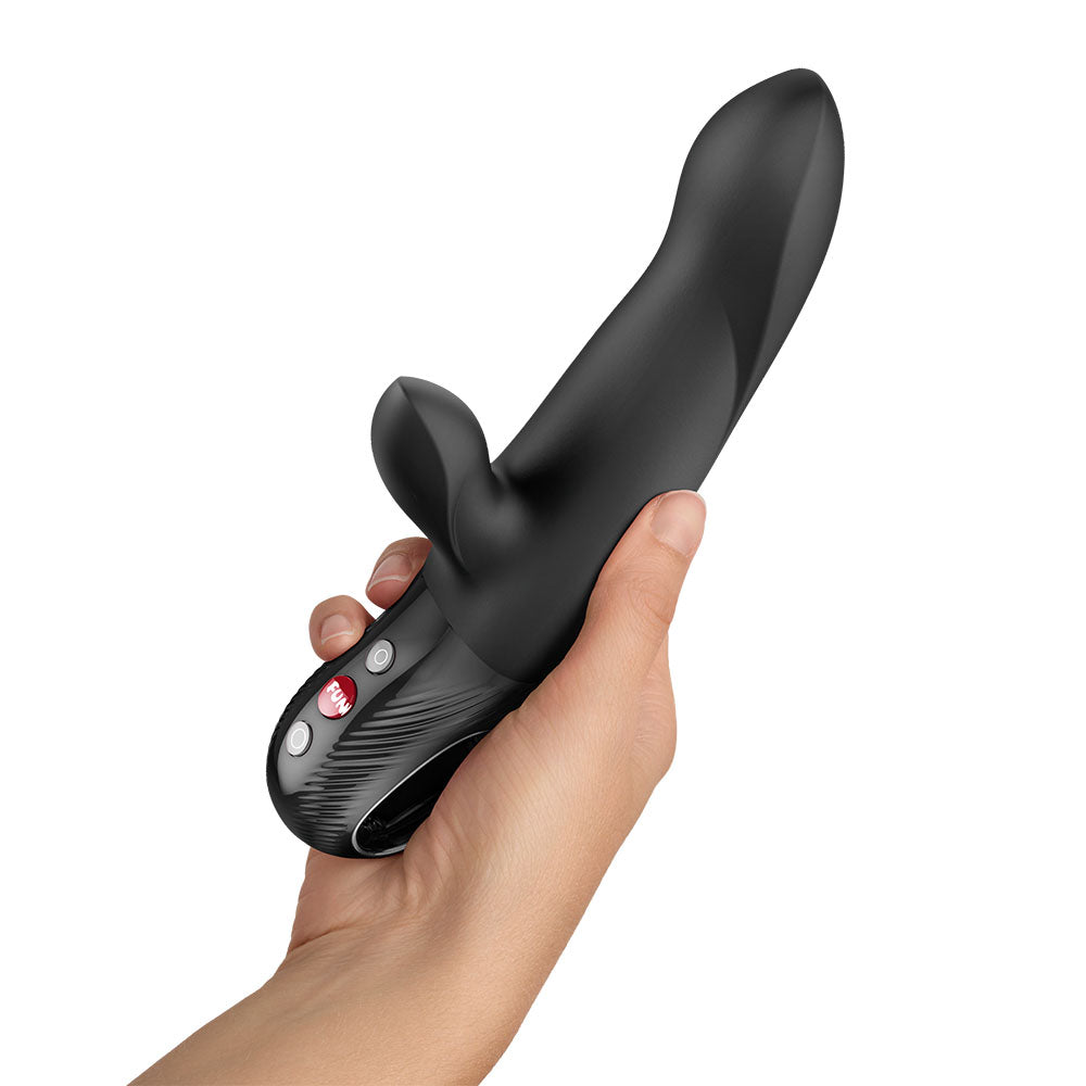Fun Factory BI STRONIC ARC Black - Black 21.6 cm USB-C Rechargeable Thrusting Vibrator - FF001018BK01