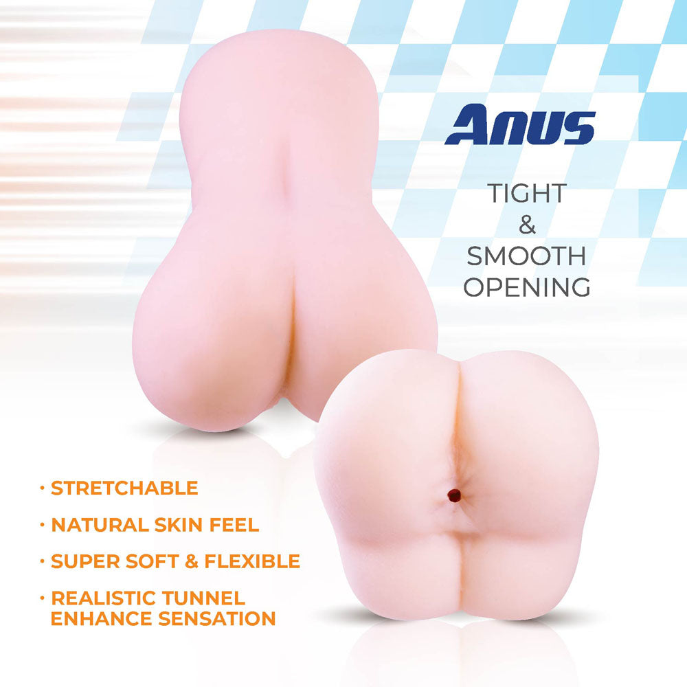 Bulky Sip - Flesh Mini Doggy-Style Stroker - FMQ041A000-051