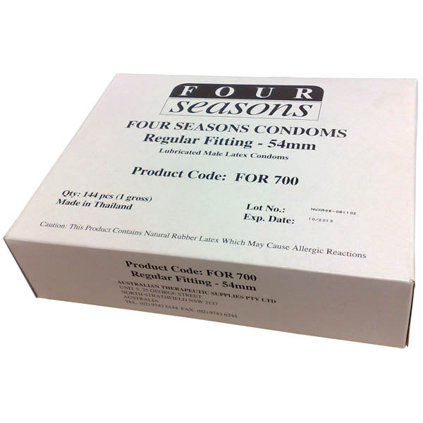 Four Seasons Regular Condoms - Bulk Box of 144 - FOR700