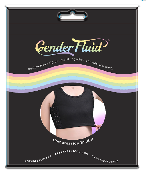 GENDER FLUID CHEST COMPRESSION BINDER BLACK 2XL