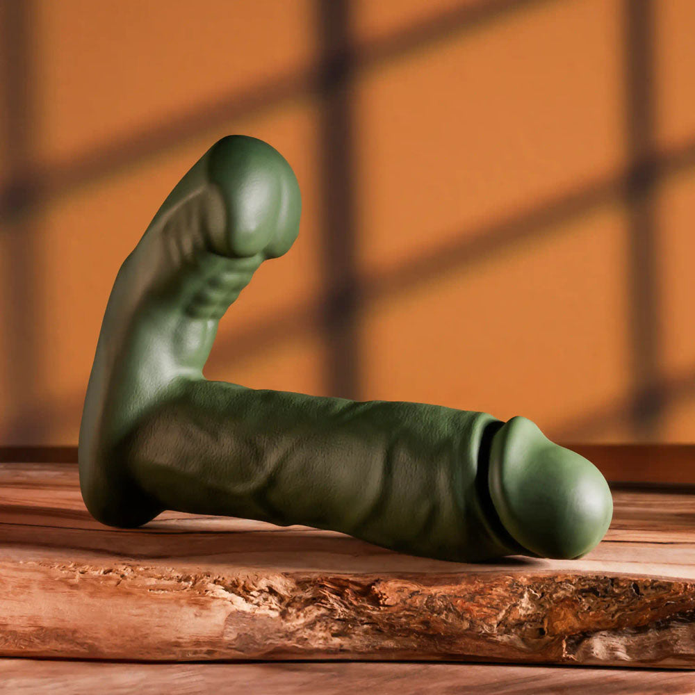 Gender X THE HUNK - Green 15.2 cm USB Rechargeable Thrusting Vibrator with Remote-GX-RS-5568-2