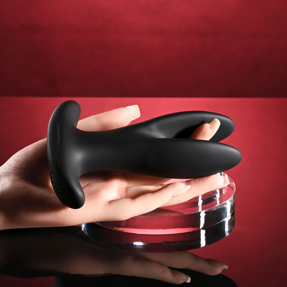 Gender X SPREAD THE LOVE - Black USB Rechargeable Stretching Anal Plug with Wireless Remote - GX-RS-6190-2