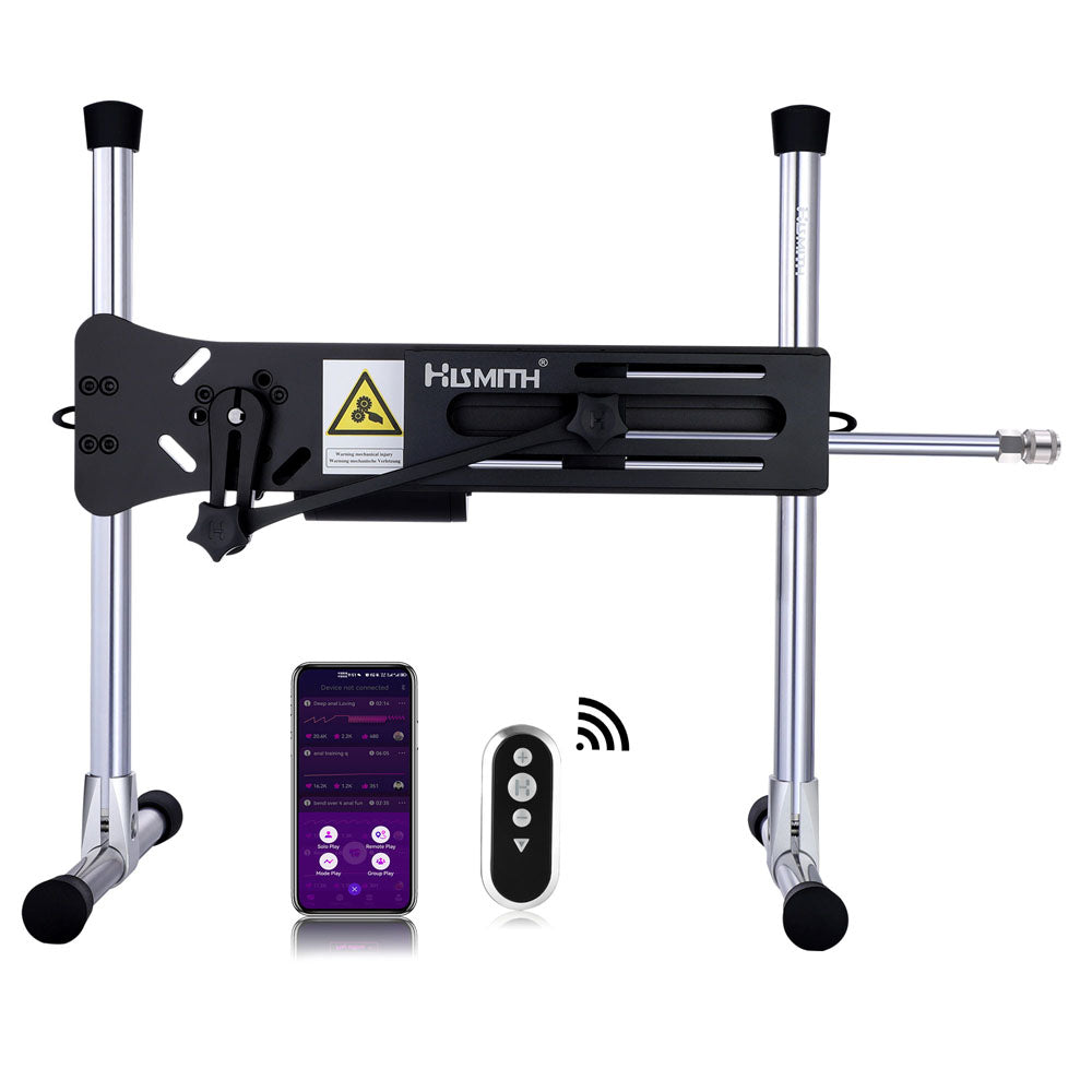 Hismith Premium 3.0 Sex Machine - Black - Black Mains Powered Sex Machine with App Control and Remote - HS06-APP