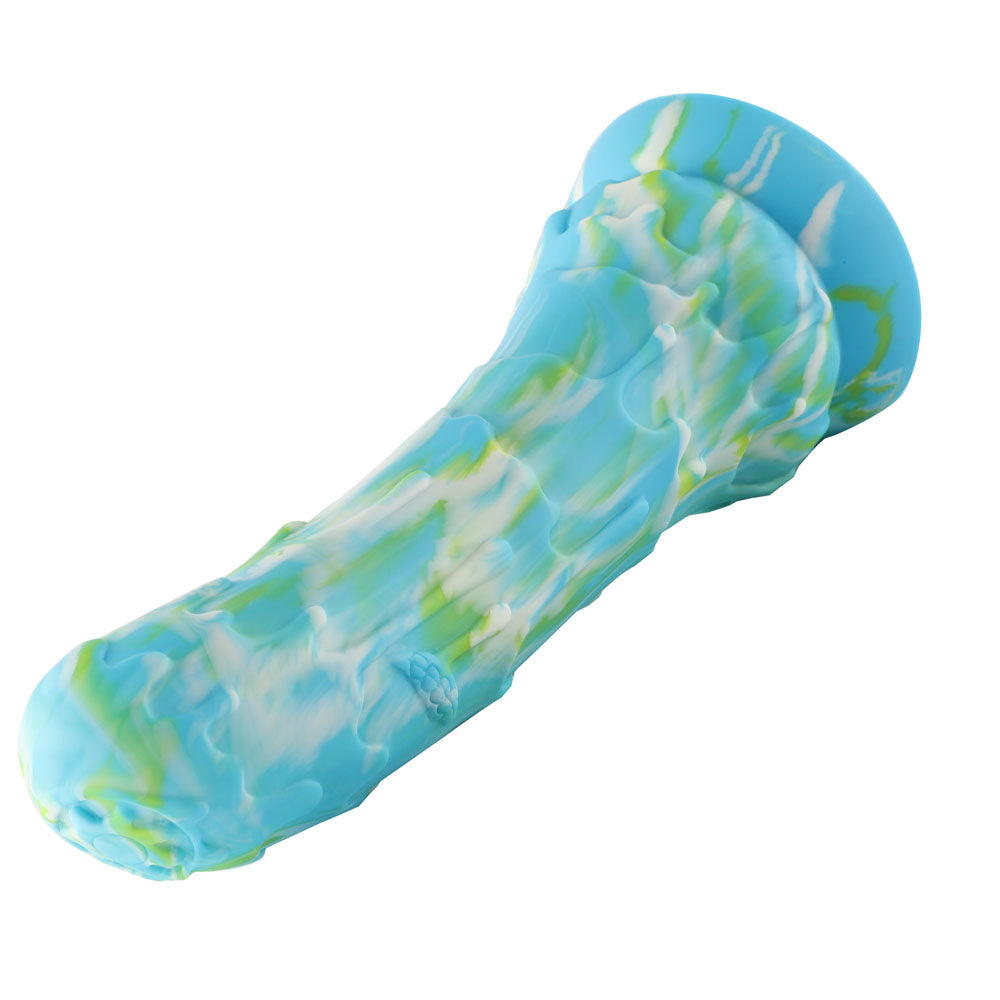 HiSmith Melting Snow Dildo with Kliclok - Blue 23.9 cm Dildo with Kliclok Machine Attachment - HSA110