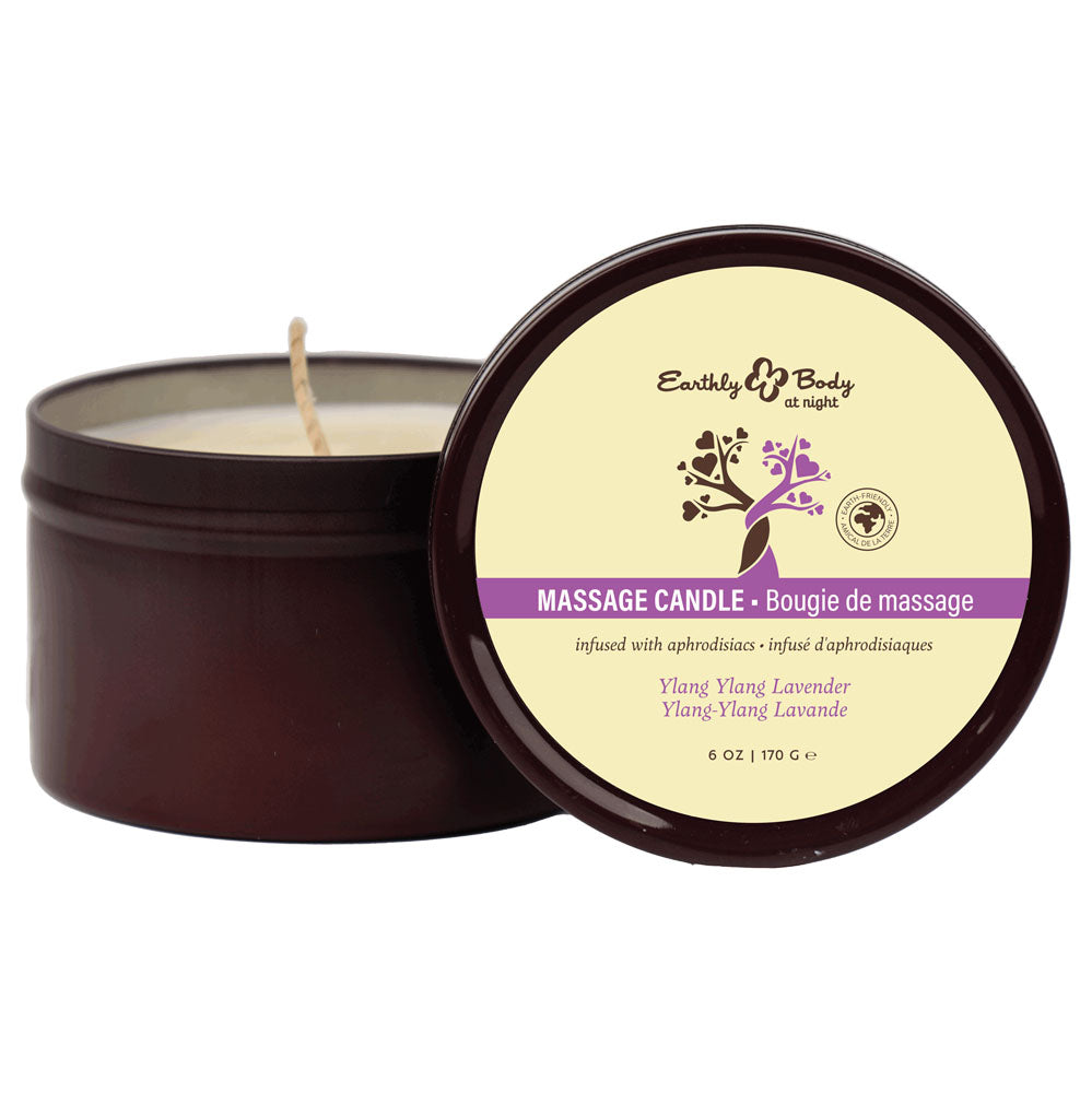EB Aphrodisiac Massage Candle - Ylang Ylang Lavender - Ylang Ylang Lavender Scented Massage Can