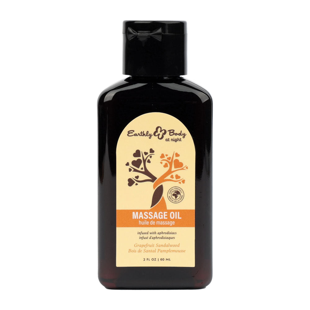 EB Aphrodisiac Massage Oil GRAPEFRUIT SANDALWOOD - 60 ml - Grapefruit Sandalwood Scented Massage Oil - 60 ml Bottle - HSBNMAS233
