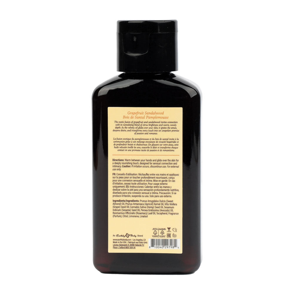EB Aphrodisiac Massage Oil GRAPEFRUIT SANDALWOOD - 60 ml - Grapefruit Sandalwood Scented Massage Oil - 60 ml Bottle - HSBNMAS233