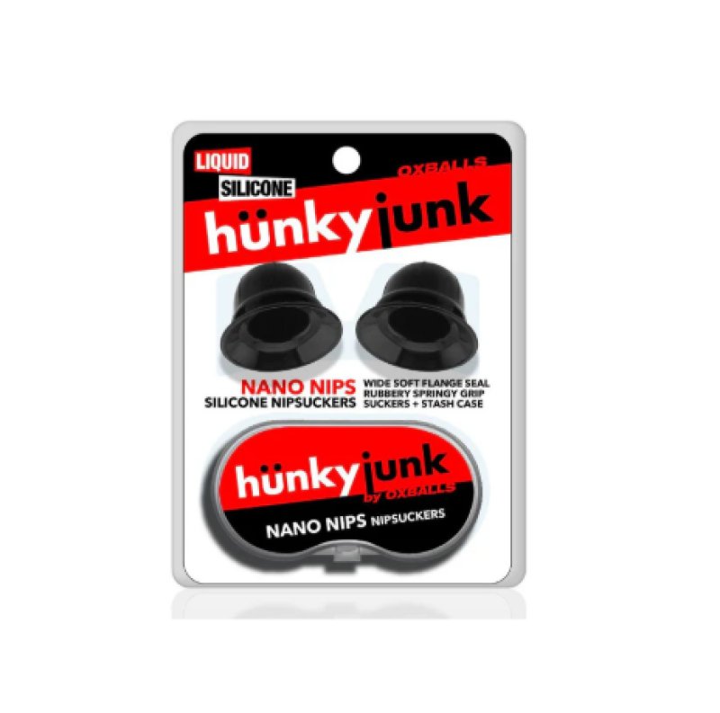 HUNKYJUNK NANO NIPS "just the tip" nipple-nubs BLACK SILICONE-HUJ-156-BLK
