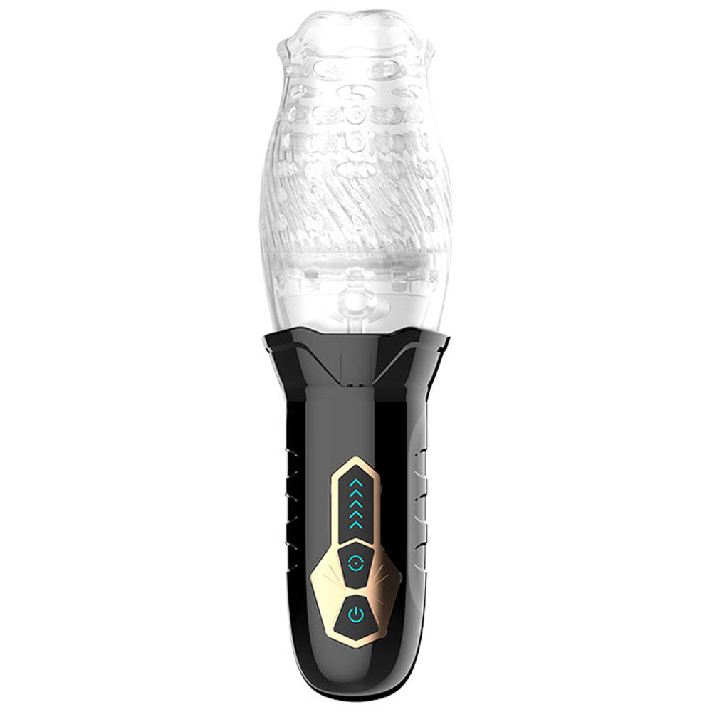 Adam & Eve Adams Gawk Gawk - Clear USB Rechargeable Rotating Masturbator
