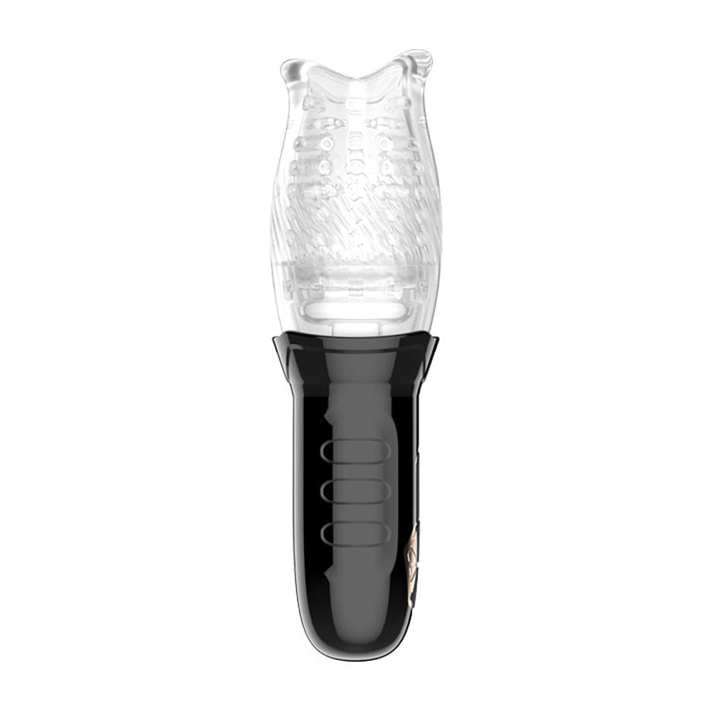 Adam & Eve Adams Gawk Gawk - Clear USB Rechargeable Rotating Masturbator