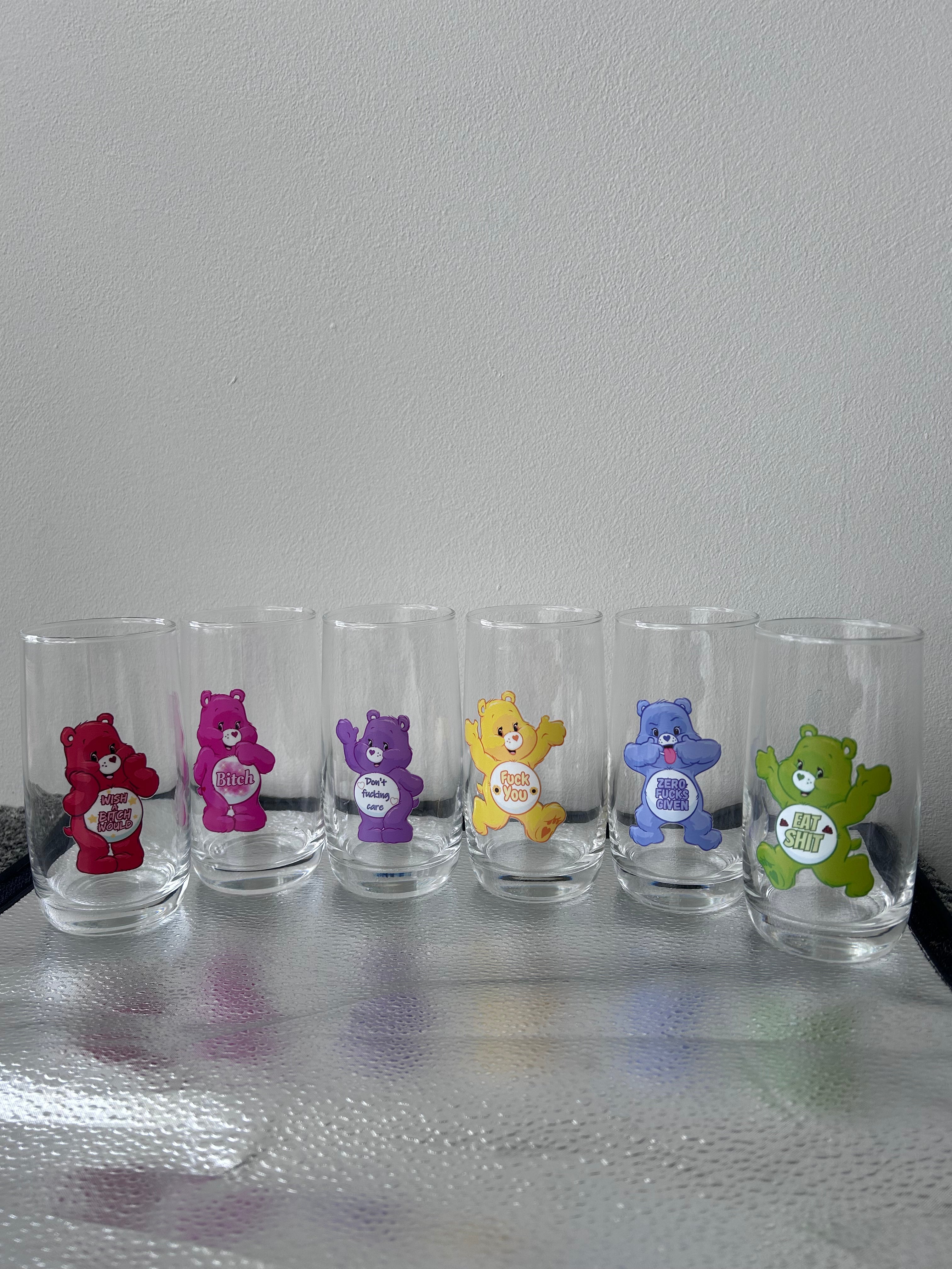 Swear Bears 6pack Glass Set #2