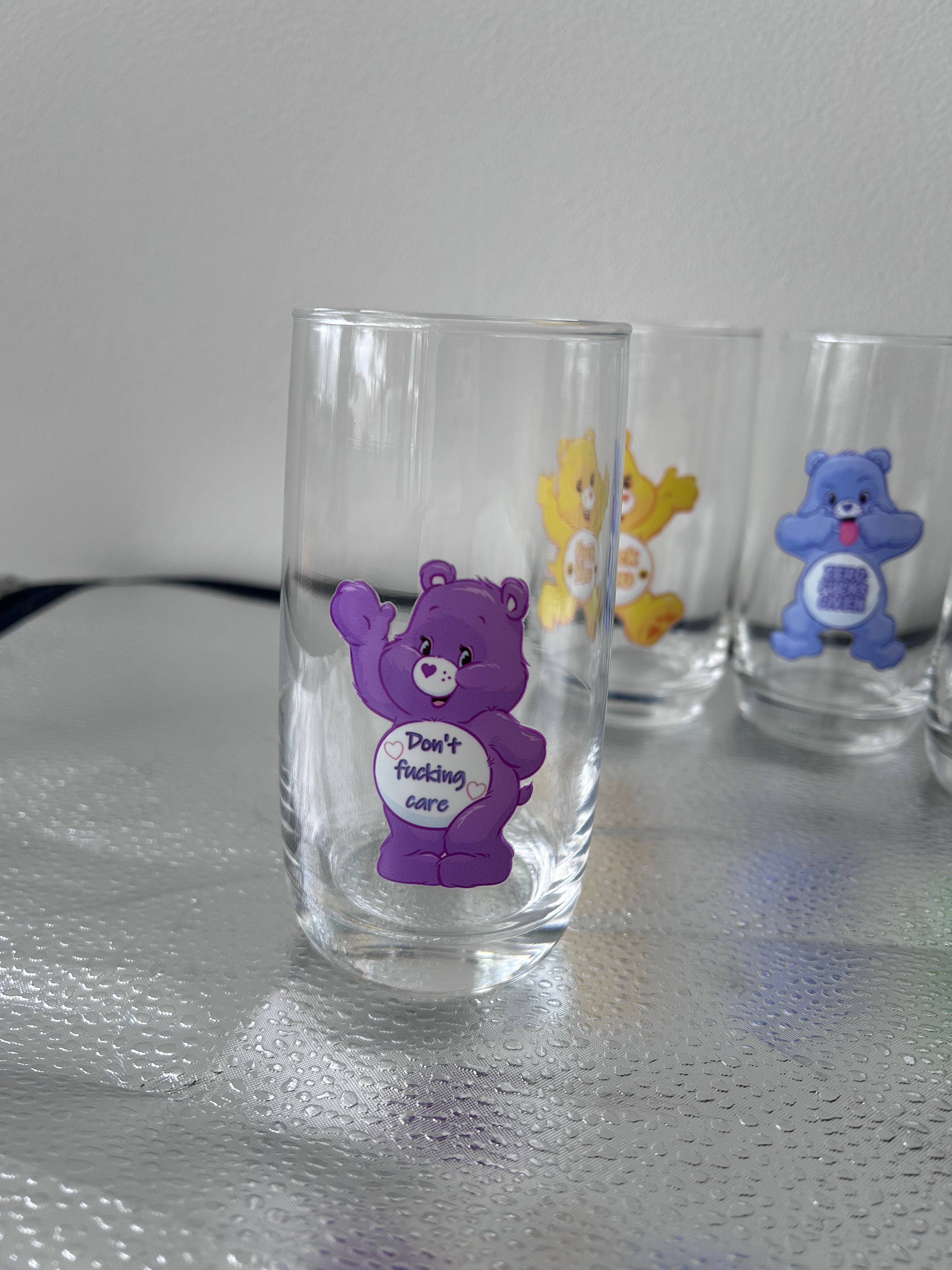 Swear Bears 6pack Glass Set #2