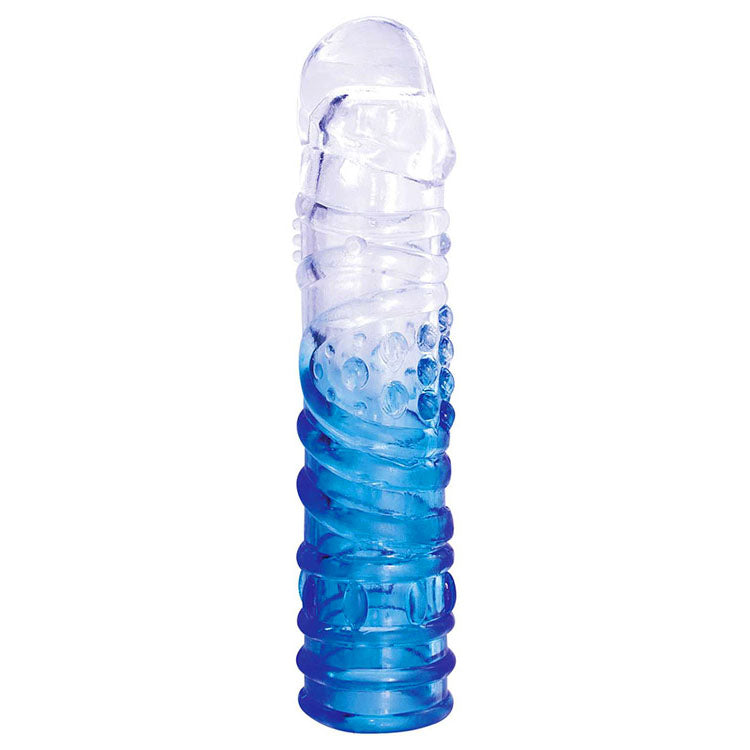 Adam & Eve SAPPHIRE Sleeve Set - Blue Clear Penis Sleeve Set - Set of 4 - L232 4000