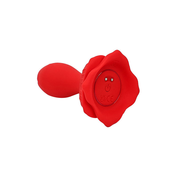Adam & Eve THE ROSEBUD - Red 10.2 cm USB Rechargeable Vibrating Butt Plug with Remote - L430 6000