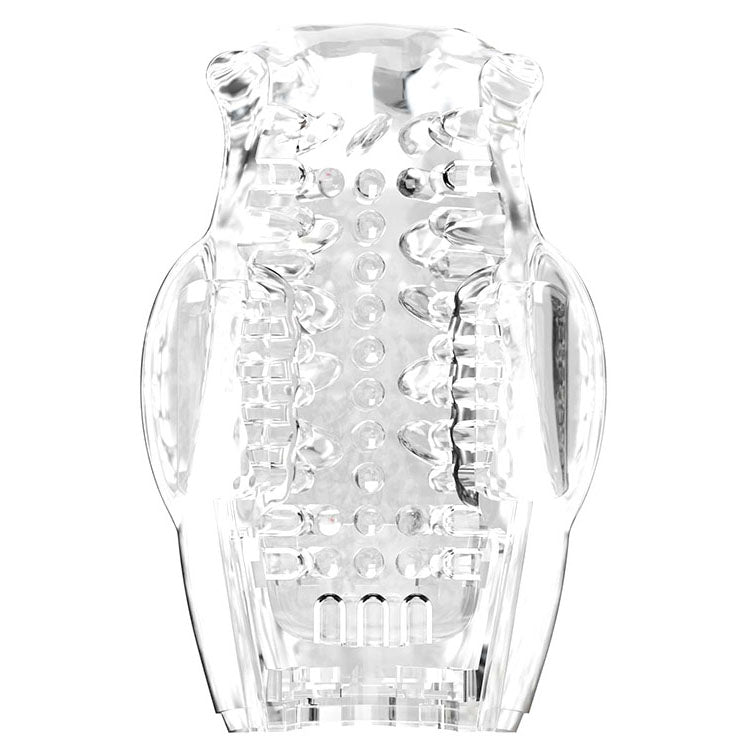 Adam & Eve PLEASURE PRO 3000 - Clear/Red USB Rechargeable Thrusting & Rotating Auto Stroker-L432 6000