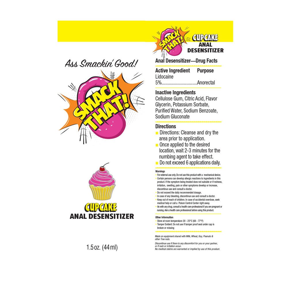Smack That! Anal Desensitiser - Cupcake - Cupcake Flavoured Anal Desensitiser - 44 ml Tube-LGBT.432