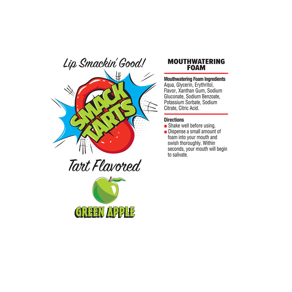 Smack Tarts Mouthwatering Foam - Green Apple - Sour Green Apple Flavoured - 80 ml Bottle - LGBT.472