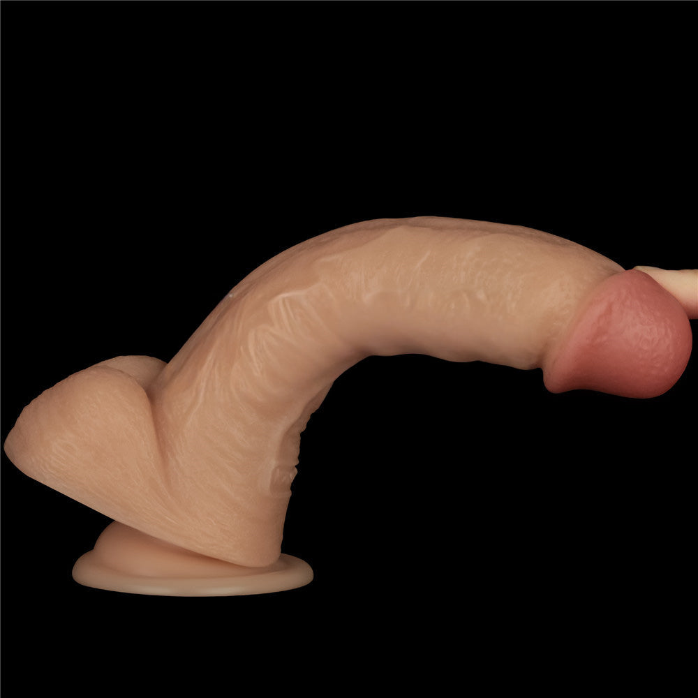 8 Inch Power Basics - Flesh 20 cm USB Rechargeable Vibrating Dong - LV111202