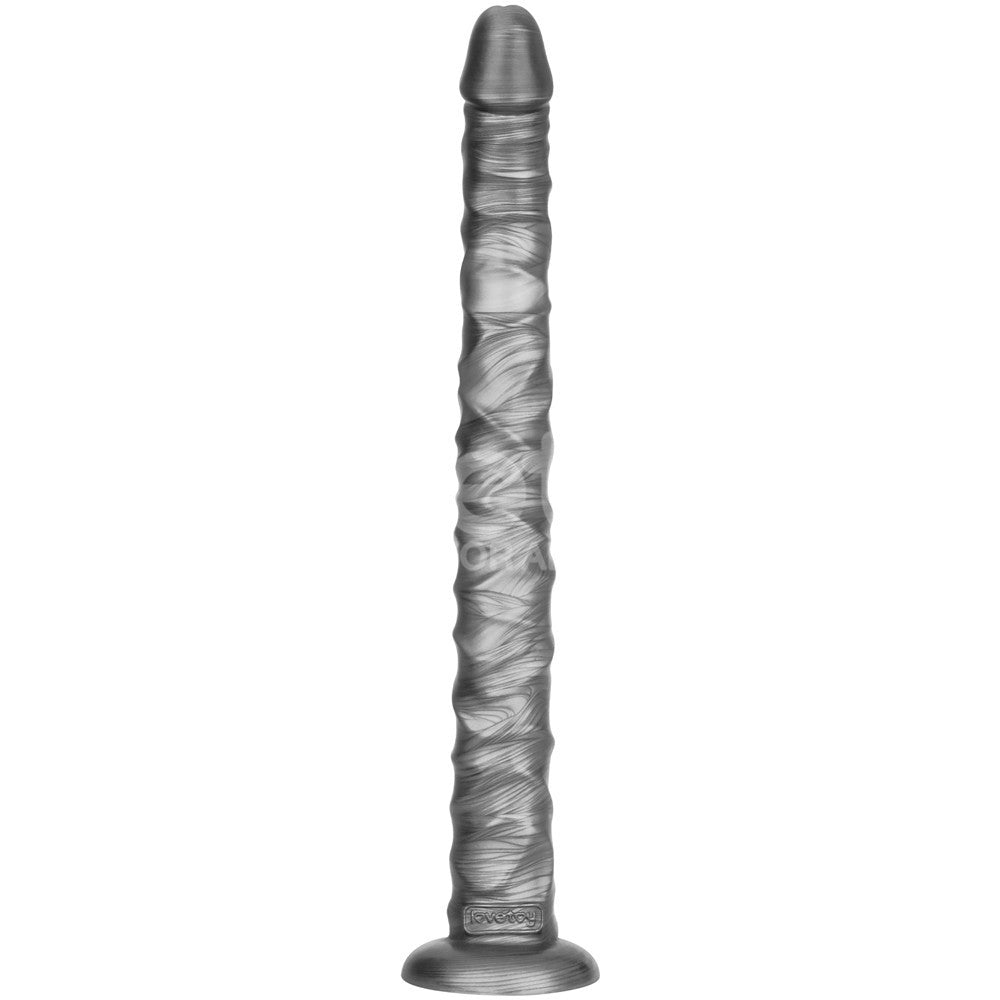 King Sized Vibrating Vibrax Slider - Grey 40.8 cm (16) USB Rechargeable Vibrating Dildo-LV121203