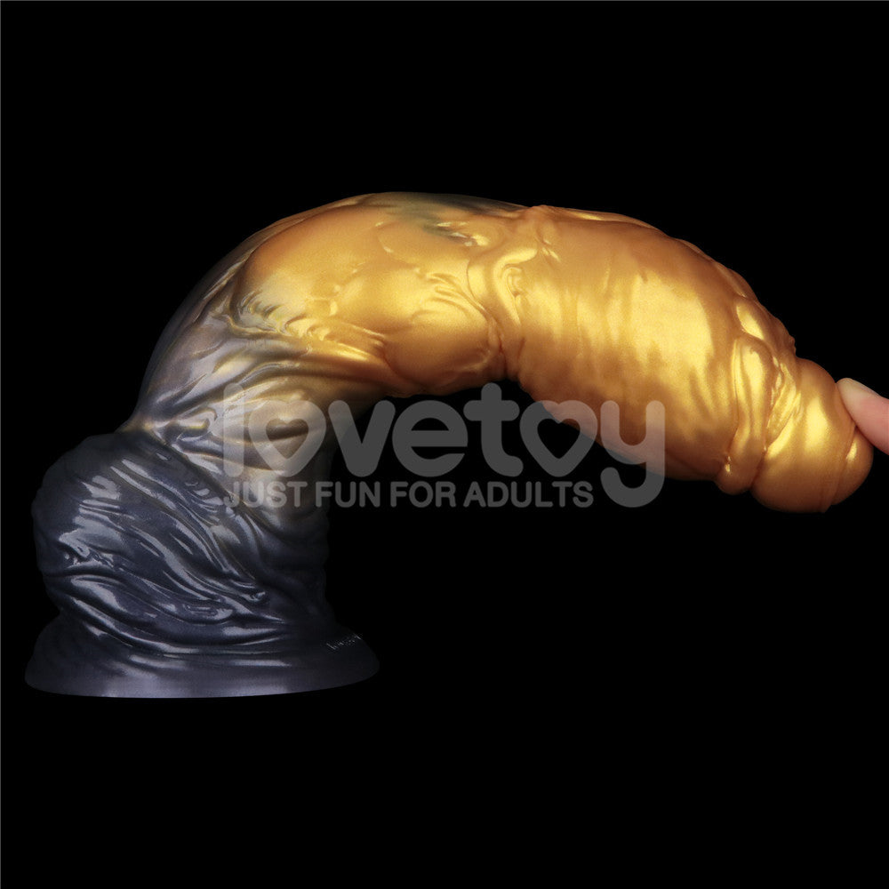 Aerosx 10 Inch Dual Density Inflatable Dildo - Gold/Blue 33 cm Inflatable Fantasy Dildo - LV416003