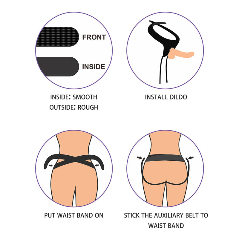 Ingen Easy Strap-On Harness - Black Adjustable Strap-On Harness (No Probe Included) - LV715004