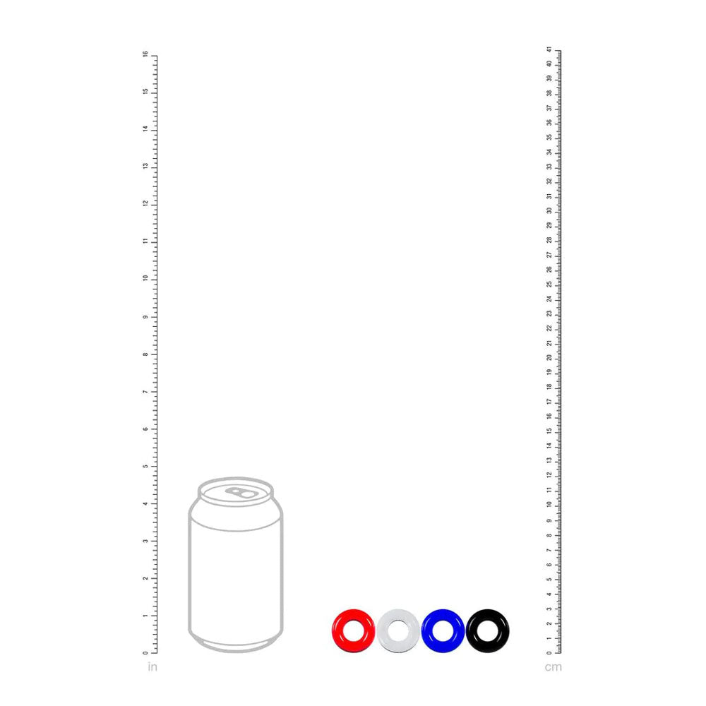 LEVELZ Multicolour Cock Ring Set - 4 Pack - Coloured Cock Rings - 4 Pack - LVL01-0001MUL
