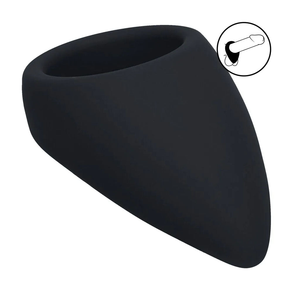 LEVELZ Teardrop Silicone Cock Ring - Black - Black Cock Ring-LVL01-0036BLK