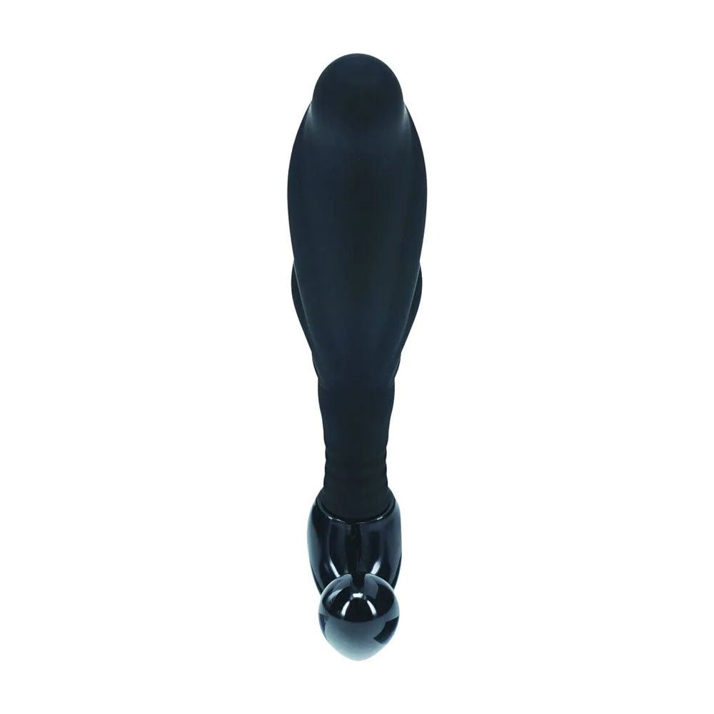 LEVELZ Rippled with Hard Loop Prostate Massager - Medium - Black Medium Prostate Massager-LVL02-0025BLK