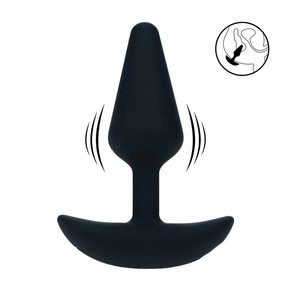 LEVELZ Classic Vibrating Silicone Anal Plug - Small - Black Small USB Rechargeable Butt Plug - LVL03-0012BLK