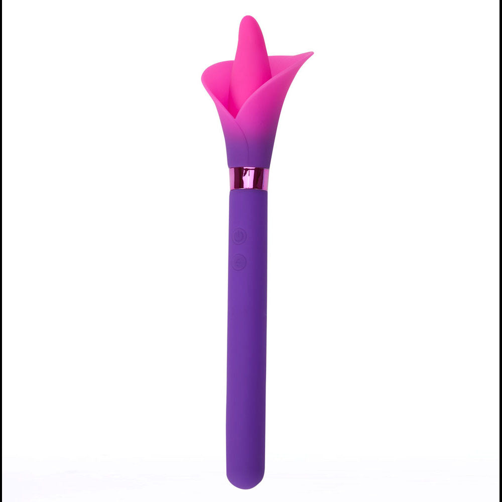 Maia VALA - Purple - Purple/Pink 22.2 cm USB Rechargeable Flower Vibrator-MA25-07-PURPLE