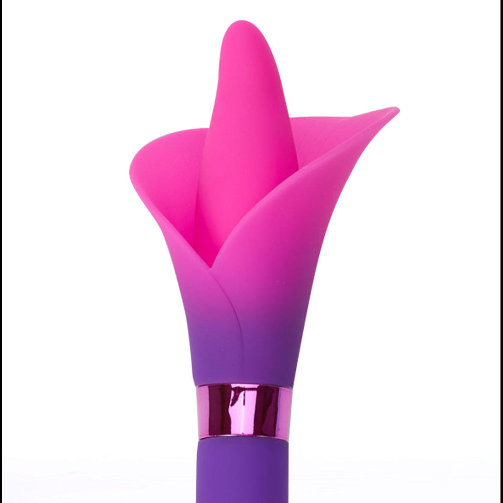 Maia VALA - Purple - Purple/Pink 22.2 cm USB Rechargeable Flower Vibrator-MA25-07-PURPLE