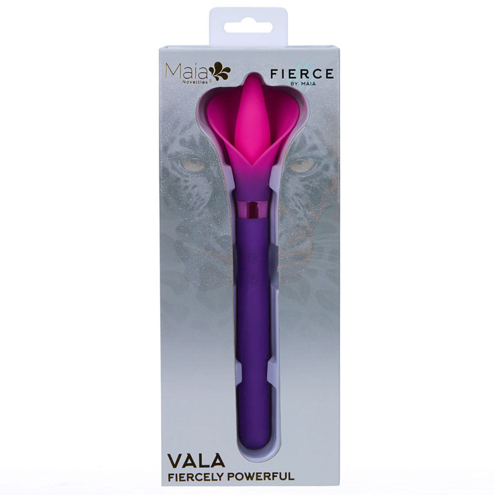 Maia VALA - Purple - Purple/Pink 22.2 cm USB Rechargeable Flower Vibrator-MA25-07-PURPLE
