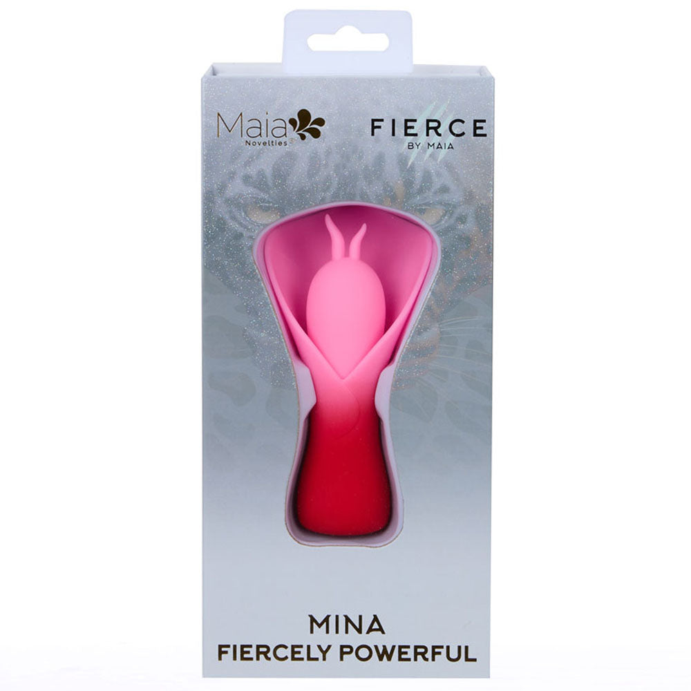Maia MINA - Red - Red/Pink USB Rechargeable Fluttering Flower Stimulator-MA25-11-RED