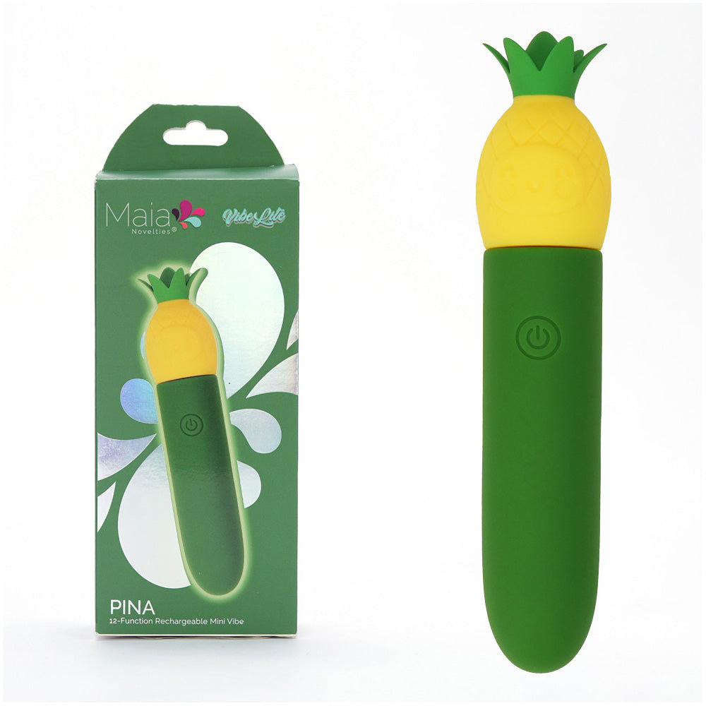 Maia PINA - Green/Yellow 11.1 cm USB Rechargeable Bullet - MA25-19