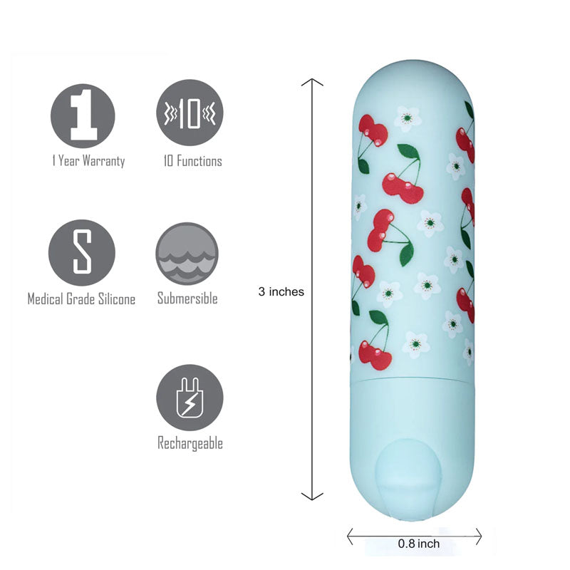 Maia Sherri - Baby Blue 7.6 cm USB Rechargeable Bullet-MA330-BL