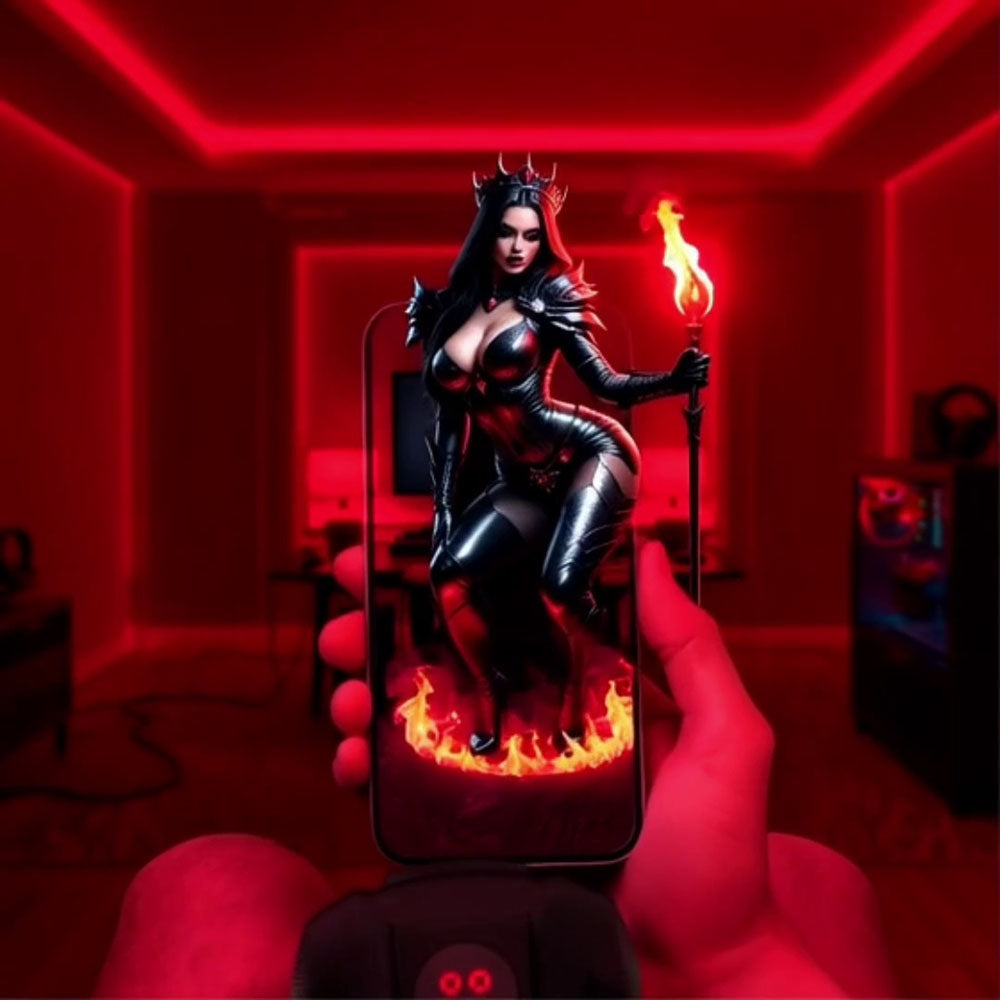 MASTURS Raven - USB Rechargeable Vibrating and Sucking Auto Stroker with Augmented Reality - MAS002BLK