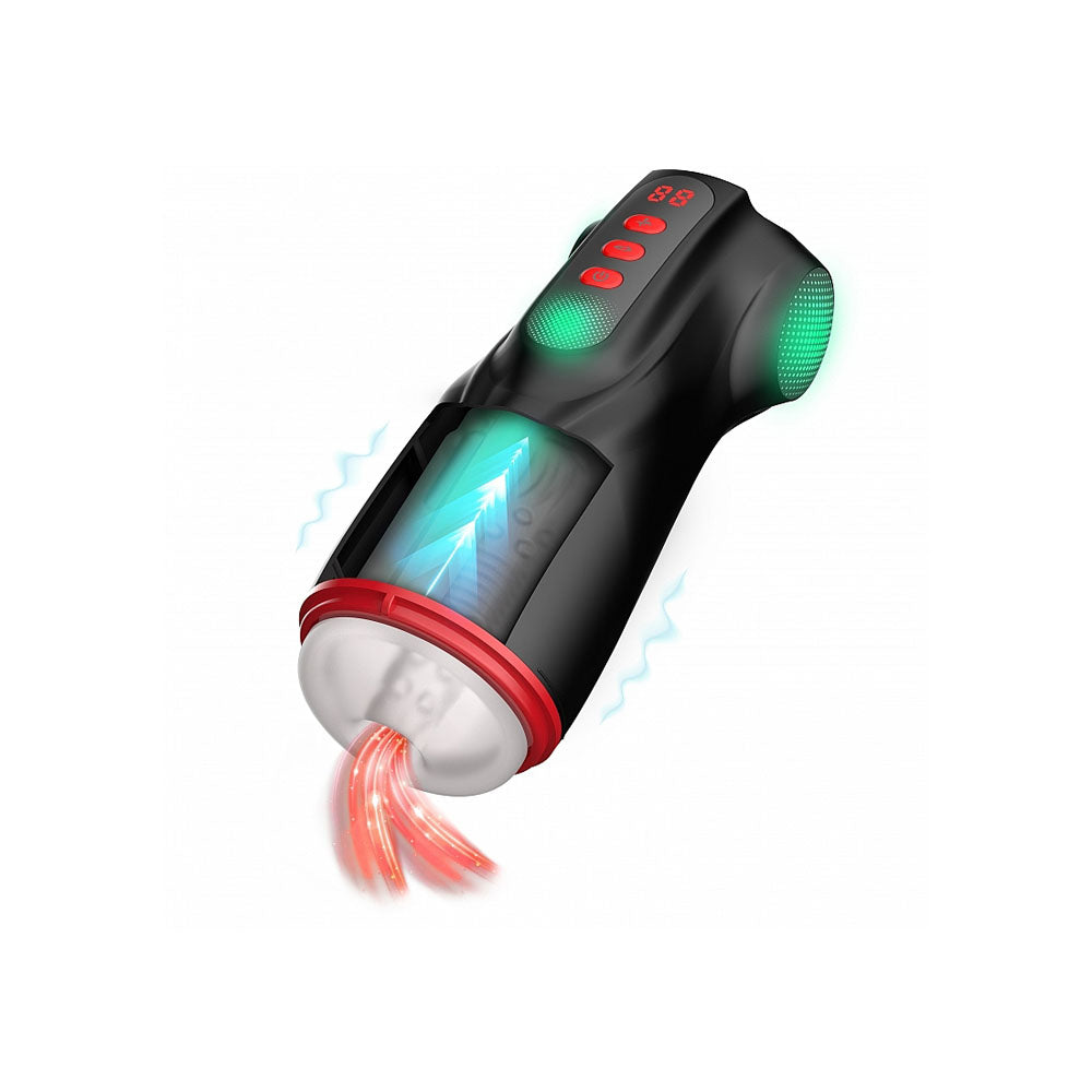 MASTURS Raven - USB Rechargeable Vibrating and Sucking Auto Stroker with Augmented Reality - MAS002BLK