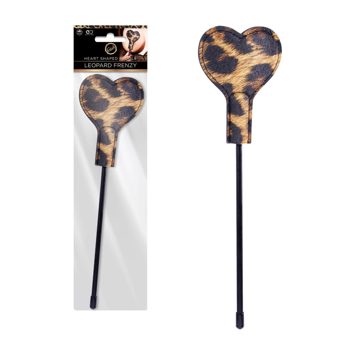 Leopard Frenzy Heart Shaped Paddle (Leopard) - Fetish