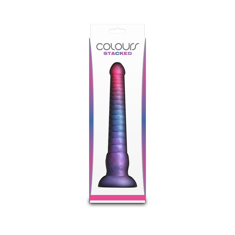 Colours Stacked - 9 Dildo - Pink/Blue - Pink/Blue 23 cm Fantasy Dildo-NSN-0412-12