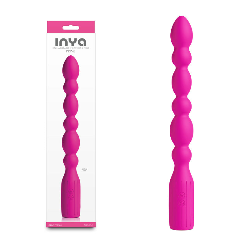 INYA Prime - Pink - Pink 28.8 cm USB Rechargeable Anal Vibrator - NSN-0561-44