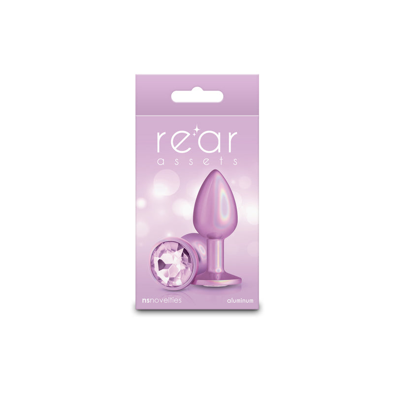 Rear Assets Iridescent Pink - Small - Iridescent Pink 7.1 cm Small Butt Plug-NSN-0968-04