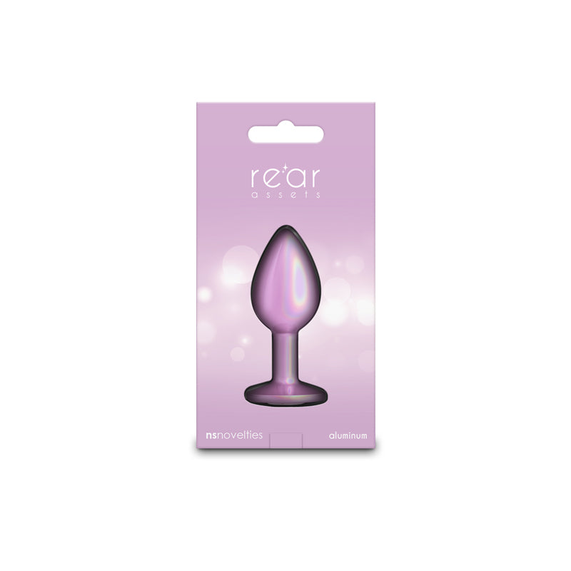 Rear Assets Iridescent Pink - Small - Iridescent Pink 7.1 cm Small Butt Plug-NSN-0968-04
