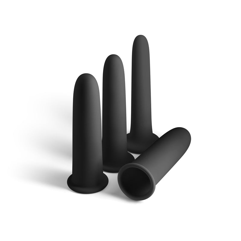 Renegade Gliders - Black - Black Anal Dilators - Set of 4 - NSN-1100-03