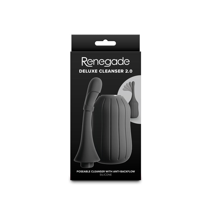 Renegade Deluxe Cleanser 2.0 - Black - Black Unisex Douche - NSN-1130-43
