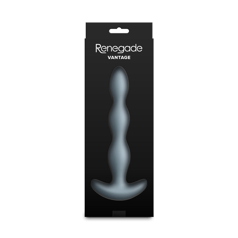 Renegade Vantage - Grey - Grey 20.6 cm USB Rechargeable Vibrating Anal Beads - NSN-1162-49