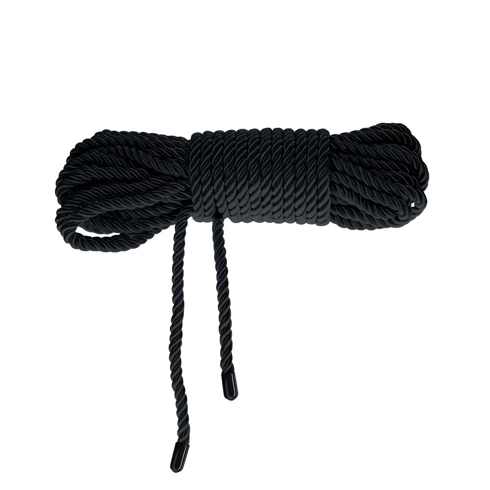 OUCH! Bondage Rope - 10 M - Black - Black Nylon Bondage Rope - 10 metre Length-OU1058BLK
