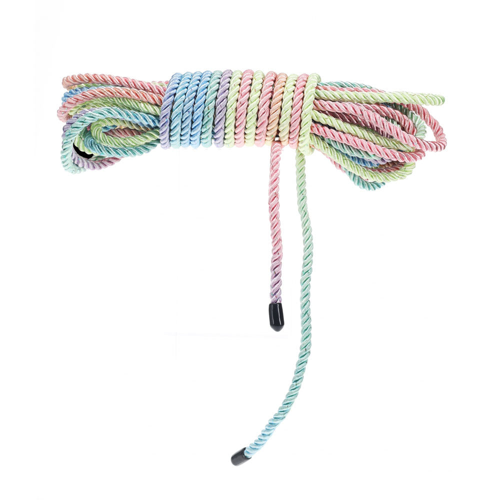 OUCH! Bondage Rope - 10 M - Multicolour 1 - Multicoloured Nylon Bondage Rope - 10 metre Length-OU1058MUL1