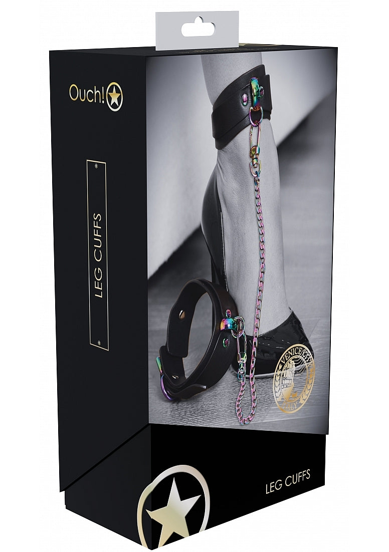 Ouch! Venice Collection - Leg Cuffs-OU955BLK