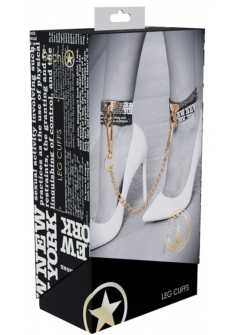 Ouch! NY Collection - Leg Cuffs-OU973BLK